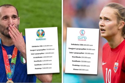 Sjekk de enorme EM-forskjellene: – Sender signal om at kvinner er annenrangs fotballspillere - 