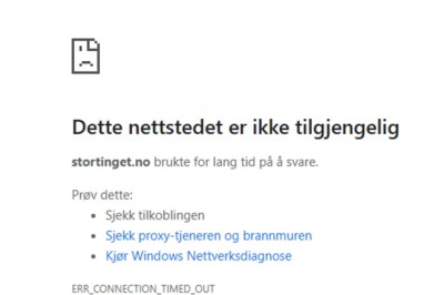 Stortinget.no er delvis nede, russiske hackere påstår at de står bak